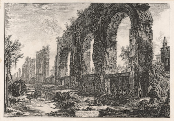 Avanzi degl'Acquedotti Neroniani... (Remains of the aqueduct of Nero) by Giovanni Battista Piranesi, Image 1.