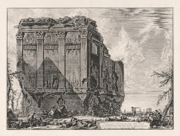 Tempio antico volgarmente detto della Salute... (Ancient temple commonly called the Tempio della Salute) by Giovanni Battista Piranesi, Image 1.