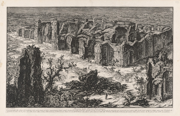 Rovine delle Terme Antoniniane (Ruins of the Antonine Baths) by Giovanni Battista Piranesi, Image 1.
