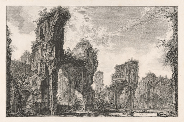 Rovine del Sisto, o sia della gran sala delle Terme Antoniniane, (Ruins of the Xystus, the central hall of the Antonine Baths) by Giovanni Battista Piranesi, Image 1.
