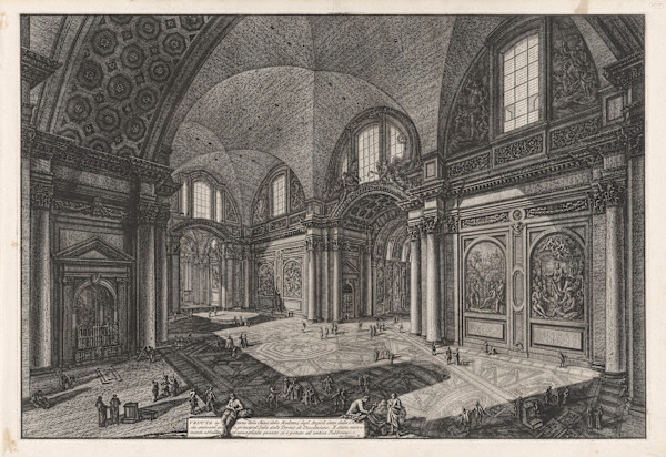 Veduta interna della Chiesa della Madonna degli Angioli... (Interior view of S. Maria degli Angeli) by Giovanni Battista Piranesi, Image 1.