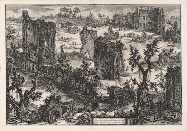 Veduta delle Terme di Tito (View of the baths of Titus) by Giovanni Battista Piranesi, Image 1.