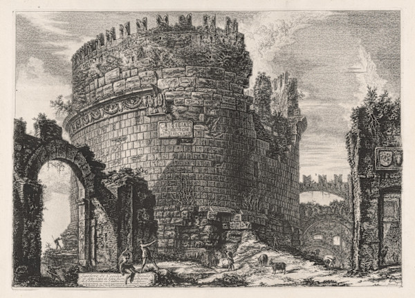 Sepolcro di Cecilia Metella... (Tomb of Cecilia Metella) by Giovanni Battista Piranesi, Image 1.
