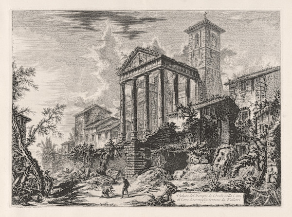 Veduta del Tempio di Ercole nella Città di Cora... (View of the temple of Hercules at Cori) by Giovanni Battista Piranesi, Image 1.