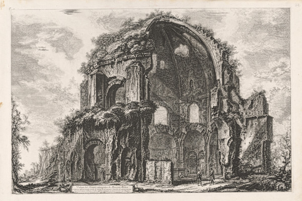 Veduta del Tempio ottangolare di Minerva Medica (View of the octagonal temple of Minerva Medica) by Giovanni Battista Piranesi, Image 1.