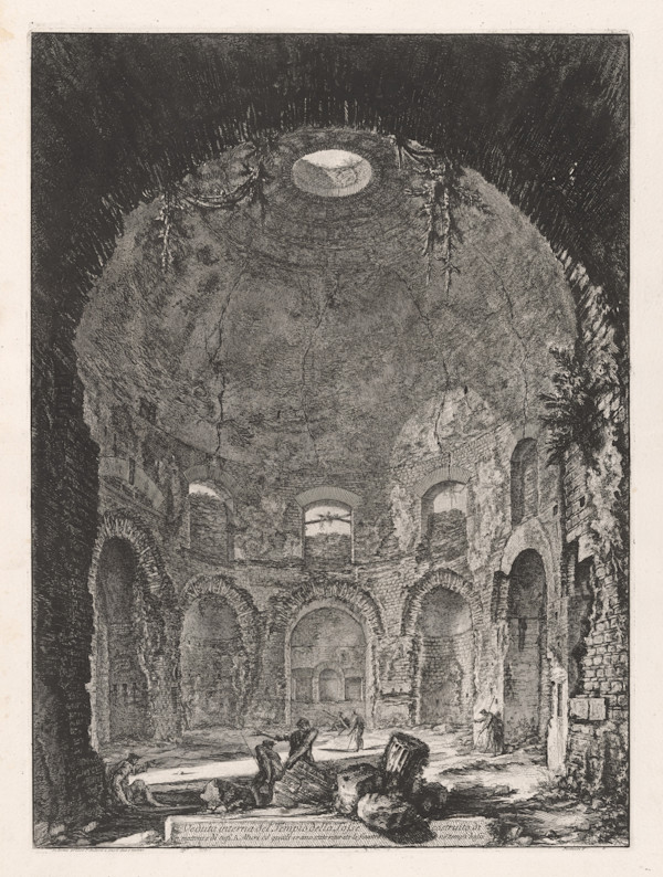 Veduta interna del Tempio della Tosse... (Interior view of the Tempio della Tosse) by Giovanni Battista Piranesi, Image 1.