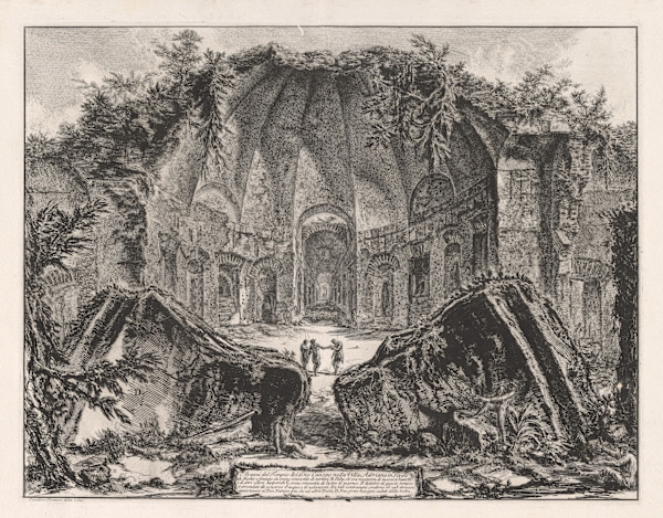 Avanzi del Tempio del Dio Canopo nella Villa Adriana in Tivoli, (Remains of the canopus at Hadrian's villa in Tivoli) by Giovanni Battista Piranesi, Image 1.