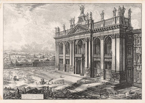 Veduta della Facciata della Basilica di S. Giovanni Laterano..., (View of the façade of St. John Lateran) by Giovanni Battista Piranesi, Image 1.