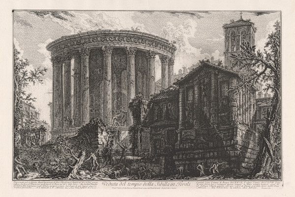 Veduta del tempio della Sibilla in Tivoli (View of the Sibylline Temple at Tivoli) by Giovanni Battista Piranesi, Image 1.