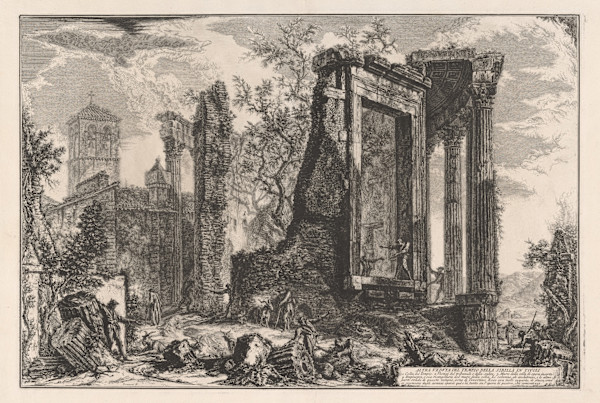 Altra veduta del tempio della Sibilla in Tivoli (Another view of the Sibylline Temple at Tivoli) by Giovanni Battista Piranesi, Image 1.