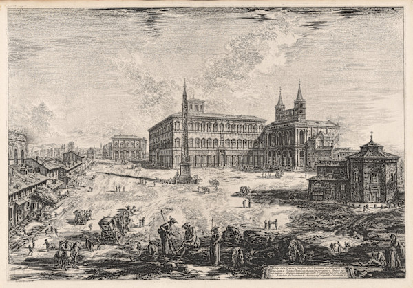 Veduta della Piazza, e Basilica di S. Giovanni Laterano (View of the piazza and the basilica of St. John Lateran) by Giovanni Battista Piranesi, Image 1.