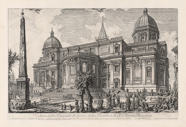 Veduta della Facciata di dietro della Basilica di S. Maria Maggiore (Rear view of the basilica of S. Maria Maggiore) by Giovanni Battista Piranesi, Image 1.