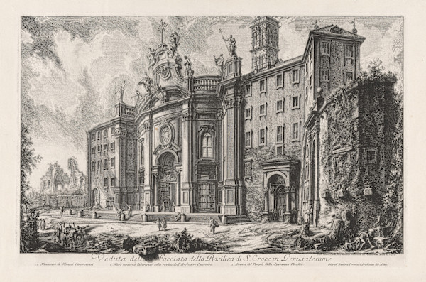 Veduta della Facciata della Basilica di S. Croce in Gerusalemme (View of the facade of S. Croce in Gerusalemme) by Giovanni Battista Piranesi, Image 1.