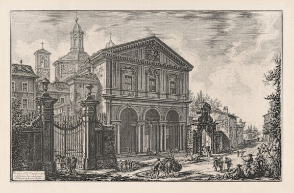 Veduta della Basilica di S. Sebastiano fuori delle mura... (View of the basilica of S. Sebastiano fuori le mura) by Giovanni Battista Piranesi, Image 1.