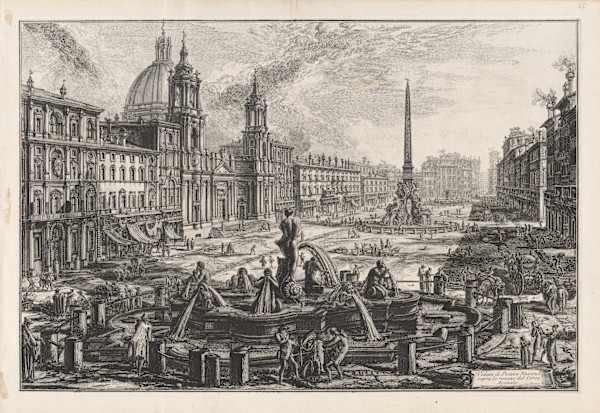 Veduta di Piazza Navona... (View of Piazza Navona) by Giovanni Battista Piranesi, Image 1.
