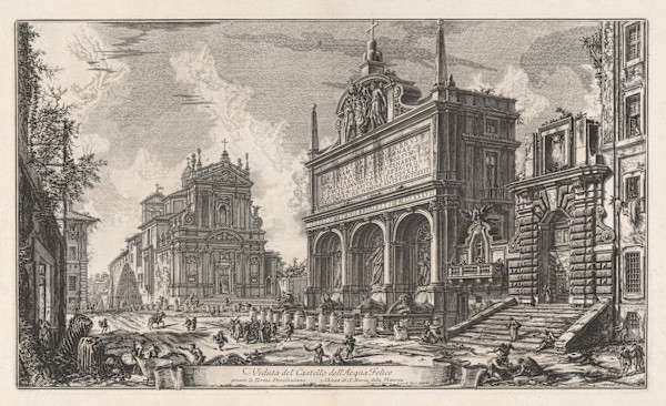 Veduta del Castello dell'Acqua Felice... (View of the fountainhead of the Acqua Felice) by Giovanni Battista Piranesi, Image 1.