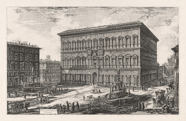 Veduta del Palazzo Farnese (View of the Palazzo Farnese) by Giovanni Battista Piranesi, Image 1.