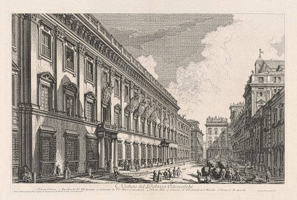 Veduta del Palazzo Odescalchi (View of the Palazzo Odescalchi) by Giovanni Battista Piranesi, Image 1.