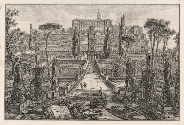 Veduta della Villa Estense in Tivoli (View of the Villa d'Este in Tivoli) by Giovanni Battista Piranesi, Image 1.