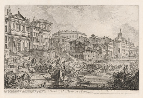Veduta del Porto di Ripetta (View of the port of Ripetta) by Giovanni Battista Piranesi, Image 1.