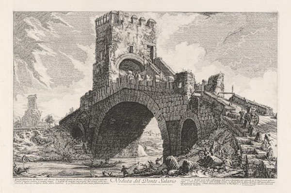 Veduta del Ponte Salario (View of the Ponte Salario) by Giovanni Battista Piranesi, Image 1.