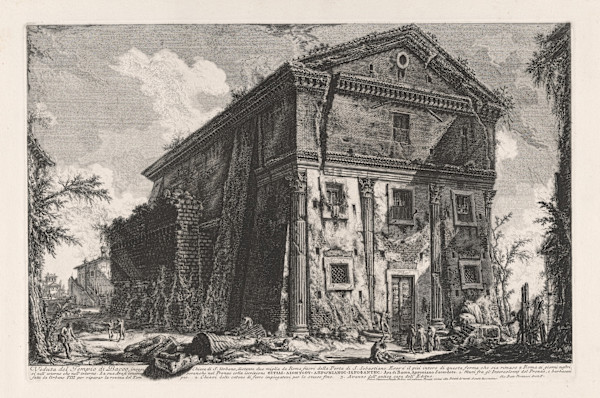 Veduta del Tempio di Bacco, inoggi Chiesa di S. Urbano... (View of the temple of Bacchus, now S. Urbano) by Giovanni Battista Piranesi, Image 1.