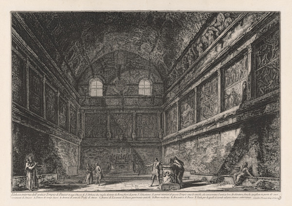 Veduta interna dell'antico Tempio di Bacco in oggi Chiesa di S. Urbano..., (Interior view of the temple of Bacchus, now S. Urbano) by Giovanni Battista Piranesi, Image 1.