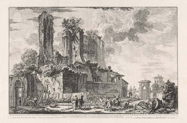 Veduta dell’avanzo del Castello, che prendono una porzione dell’Acqua Giulia..., by Giovanni Battista Piranesi, Image 1.