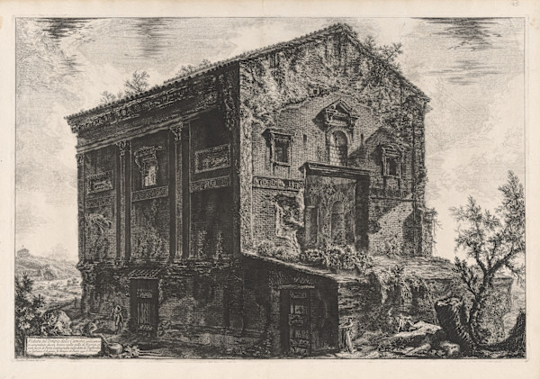 Veduta del Tempio delle Camene... (View of the temple of the Camenae) by Giovanni Battista Piranesi, Image 1.