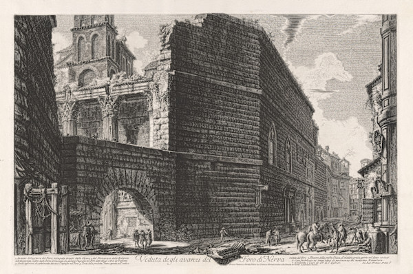 Veduta degli avanzi del Foro di Nerva (View of the remains of the Forum of Nerva) by Giovanni Battista Piranesi, Image 1.