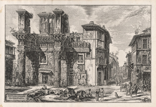 Veduta degli avanzi del Foro di Nerva (View of the Forum of Nerva) by Giovanni Battista Piranesi, Image 1.