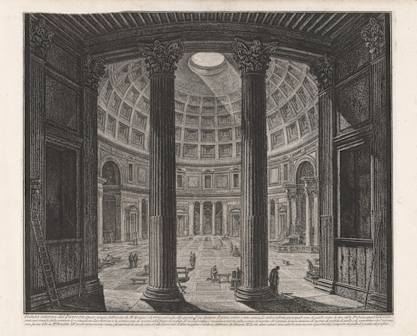Veduta interna del Panteon (Interior view of the Pantheons) by Giovanni Battista Piranesi, Image 1.