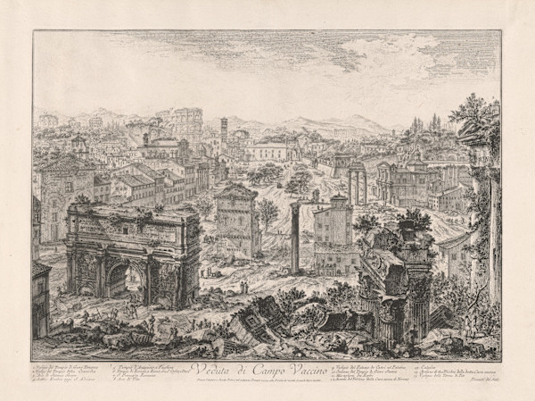 Veduta di Campo Vaccino (View of the Campo Vaccino (Forum Romanum)) by Giovanni Battista Piranesi, Image 1.