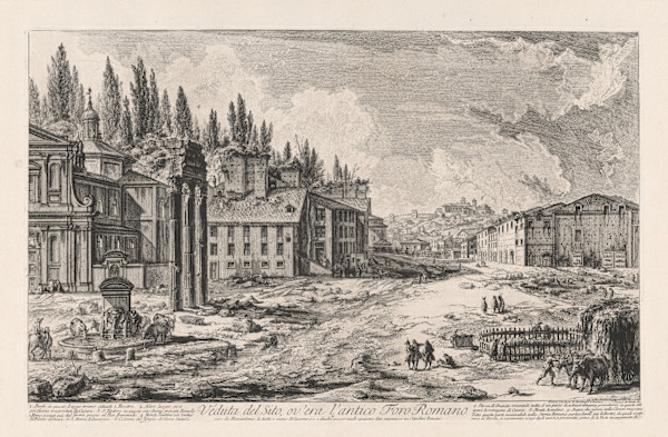 Veduta del Sito, ov'era I'antico Foro Romano (View of the ancient Roman forum) by Giovanni Battista Piranesi, Image 1.