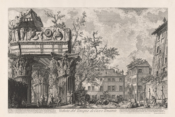 Veduta del Tempio di Giove Tonante (View of the temple of Jupiter Tonans) by Giovanni Battista Piranesi, Image 1.