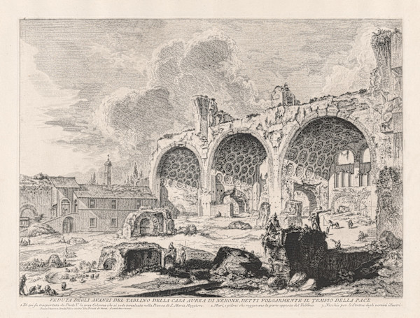 Veduta degli avanzi del Tablino della Casa Aurea di Nerone, detti volgarmente il Tempio della Pace by Giovanni Battista Piranesi, Image 1.
