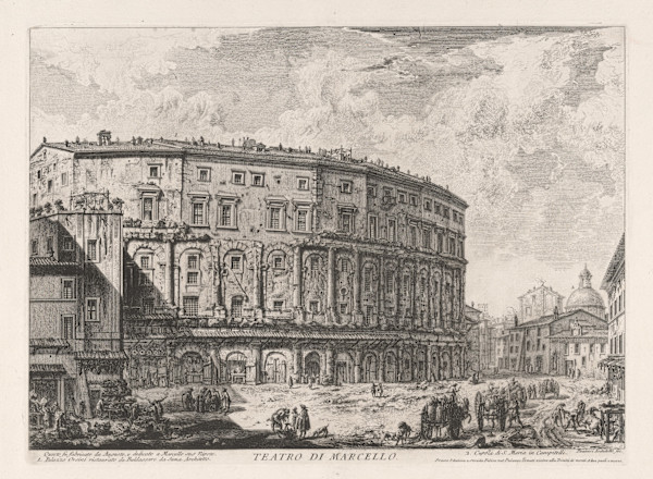 Theater of Marcellus (Teatro di Marcello) by Giovanni Battista Piranesi, Image 1.