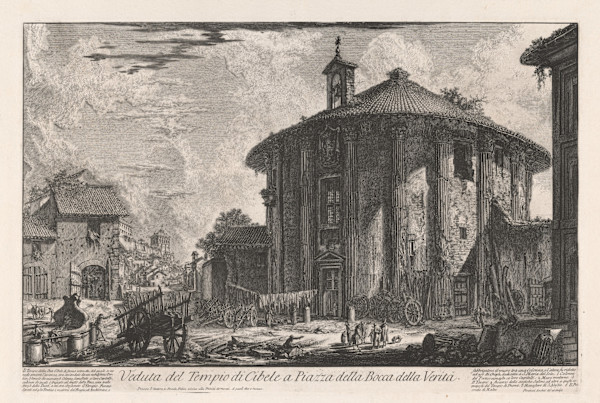 Veduta del Tempio di Cibele a Piazza della Bocca della Verità (The temple of Cybele in the Piazza della Bocca della Verità) by Giovanni Battista Piranesi, Image 1.