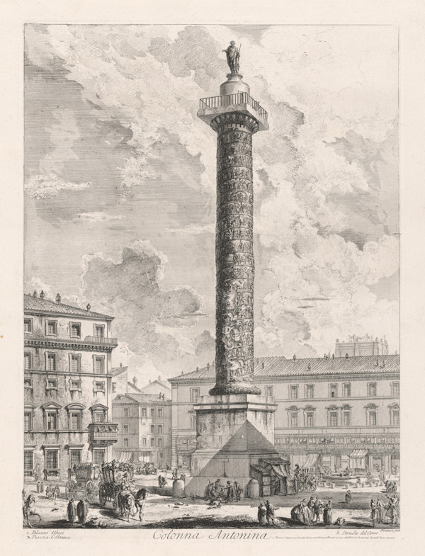 Colonna Antonina (The column of Marcus Auralius) by Giovanni Battista Piranesi, Image 1.