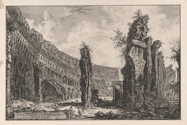 Veduta dell'interno dell'Anfiteatro Flavio detto il Colosseo, (Interior view of the Colosseum) by Giovanni Battista Piranesi, Image 1.