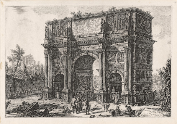 Veduta dell'Arco di Costantino (View of the arch of Constantine) by Giovanni Battista Piranesi, Image 1.