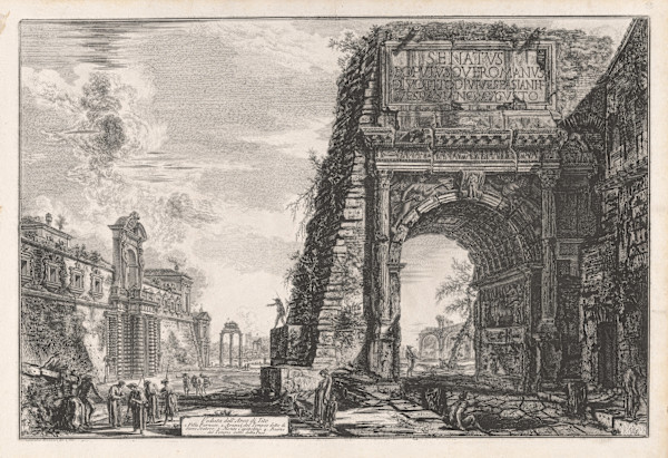 Veduta dell'Arco di Tito (View of the arch of Titus) by Giovanni Battista Piranesi, Image 1.