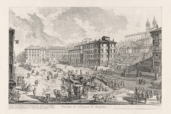 Veduta di Piazza Spagna (View of the Piazza di Spagna) by Giovanni Battista Piranesi, Image 1.