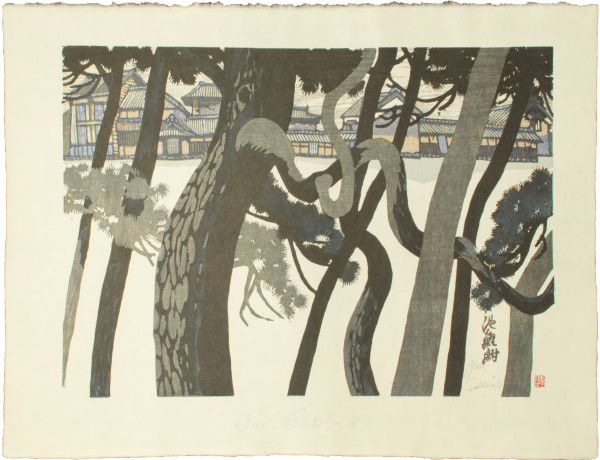 Chiryu: Roadside Pine Trees by Juni'chirō Sekino