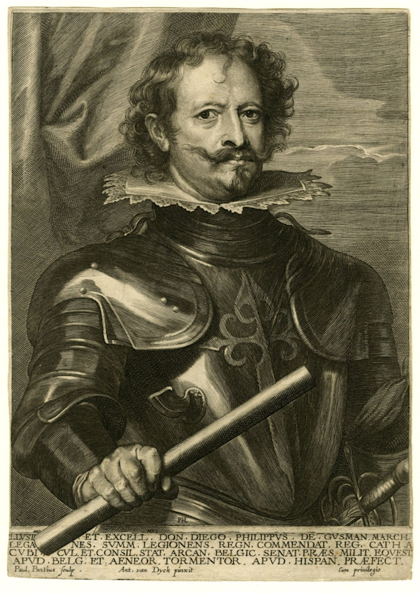 Diego Felipe de Guzman, Marques de Leganes by Paulus Pontius