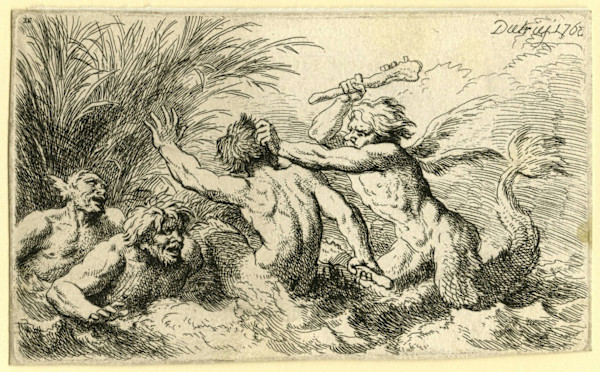 Battling Tritons by Christian Wilhelm Ernst Dietrich