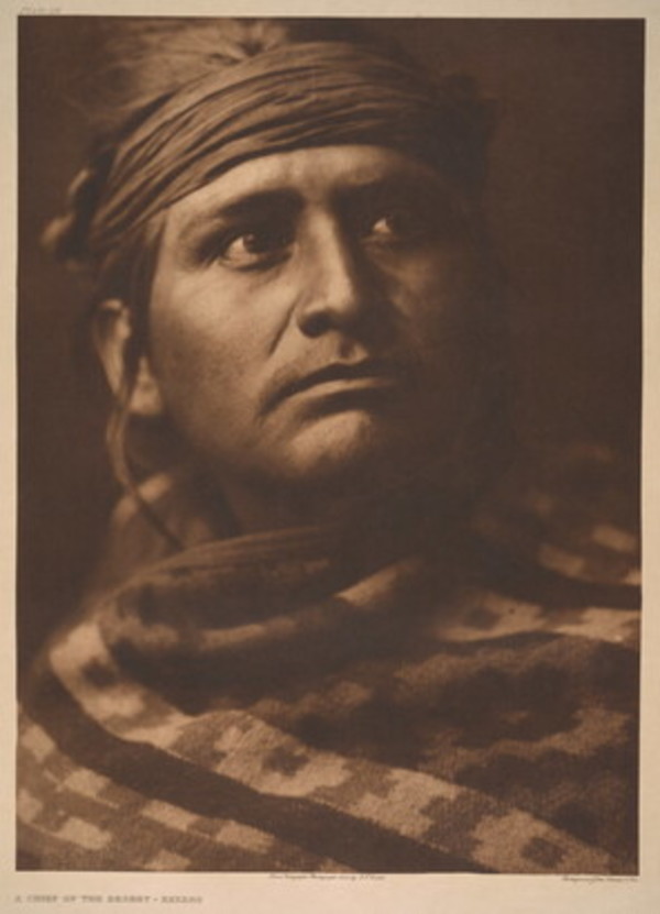 A Chief of the Desert - Navaho by Edward S. Curtis