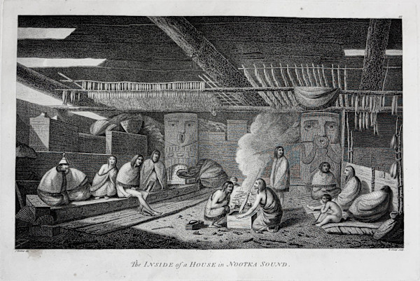 The Inside of a House in Nookta Sound by John Webber