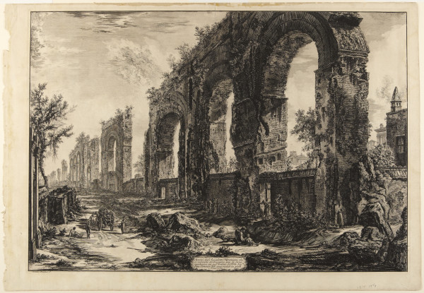 Avanzi degl'Acquedotti Neroniani... (Remains of the aqueduct of Nero) by Giovanni Battista Piranesi