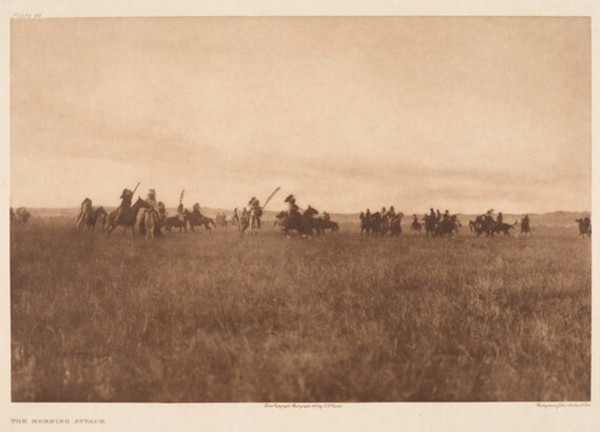 The Morning Attack by Edward S. Curtis